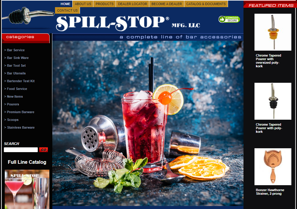 Spill-Stop Mfg. LLC offers a complete line of bar supplies specializing in “hand tools for the bartender